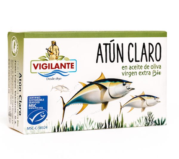 Atún claro con aceite de oliva virgen extra BIO Vigilante (PVP 12 latas)