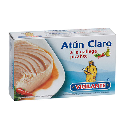Atún claro a la gallega picante Vigilante (PVP 12 latas)