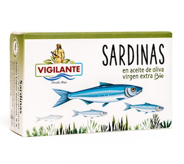 Sardinas en aceite de oliva virgen extra BIO Vigilante (PVP 12 latas)
