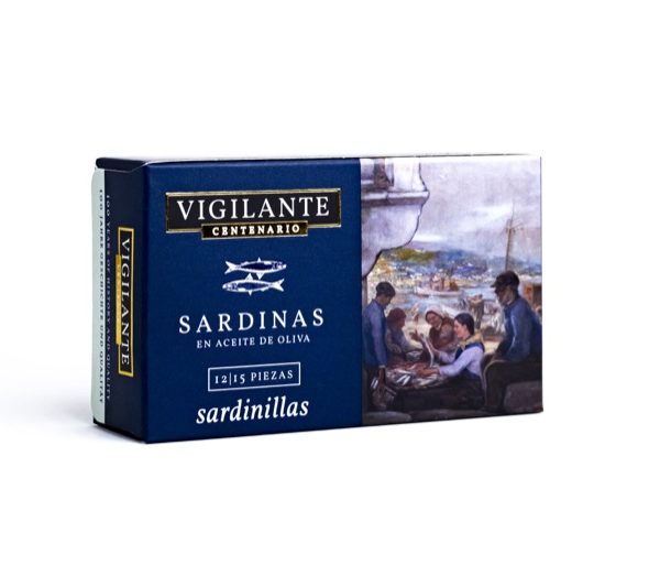 Sardinillas 12/15 piezas en Aceite de Oliva Vigilante Centenario (PVP 12 latas)