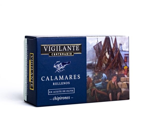 Chipirones rellenos en Aceite de Oliva Vigilante Centenario (PVP 12 latas)