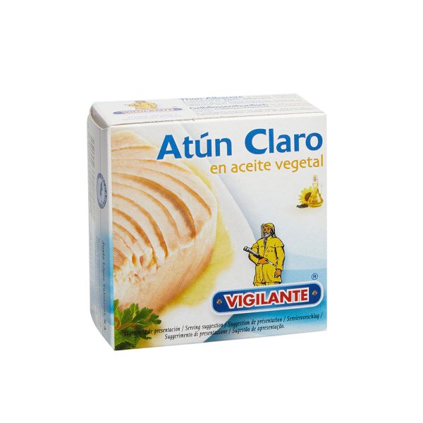 Atún claro en aceite vegetal Vigilante (RO85) Peso neto: 80g